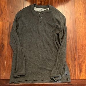 Mountain ridge, gray thermal, long sleeve, shirt, size medium
